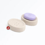 Đế đựng xà phòng có đáy thoát nước dáng oval cát chấm