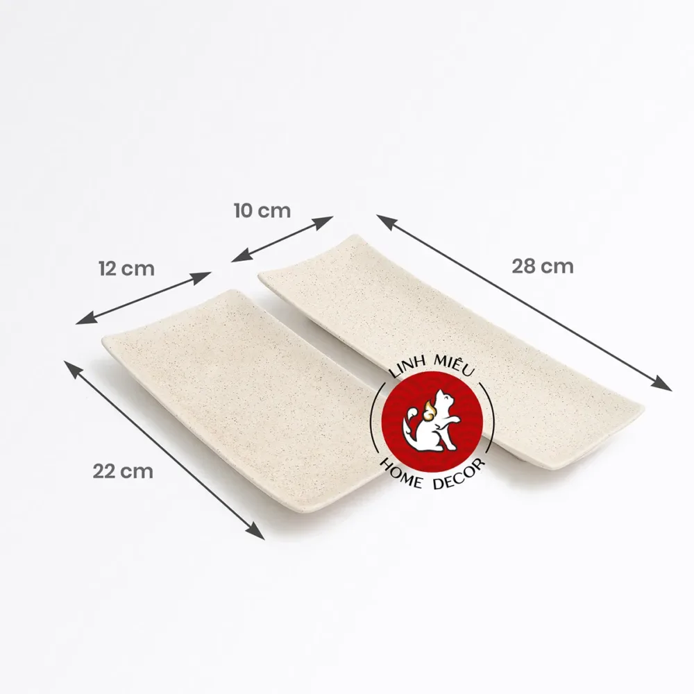 bộ đĩa chữ nhật Bát Tràng gốm sứ men hỏa biến nhà hàng khách sạn sang trọng cao cấp