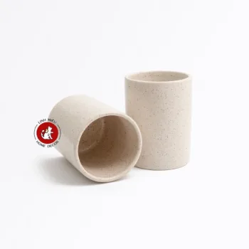 cốc sứ ly sứ uống nước đánh răng Bát Tràng in logo hình theo yêu cầu quà tặng cao cấp dáng trụ