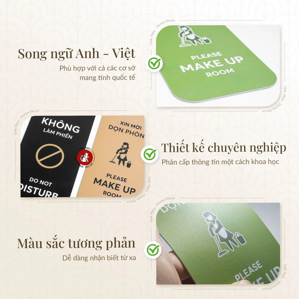 Thẻ dọn phòng khách sạn Anh - Việt