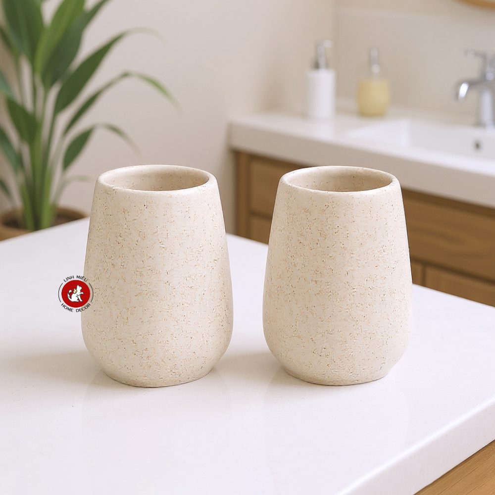 cốc sứ ly sứ đựng bàn chải đánh răng gốm sứ bát tràng đồ dùng khách sạn