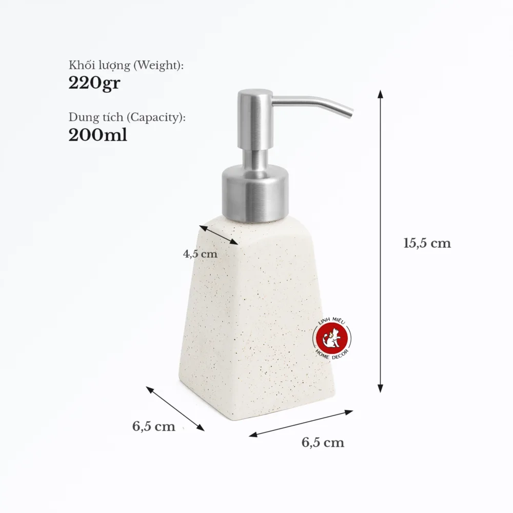 Bình sứ đựng dầu gội sữa tắm nước rửa tay