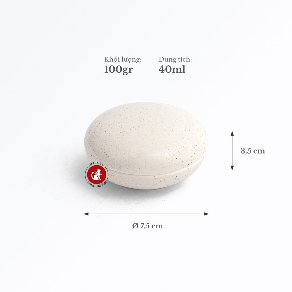 hũ sứ hình sò 40ml gốm sứ bát tràng đồ dùng khách sạn linh miêu