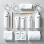 bộ bình amenities phòng tắm khách sạn tối giản